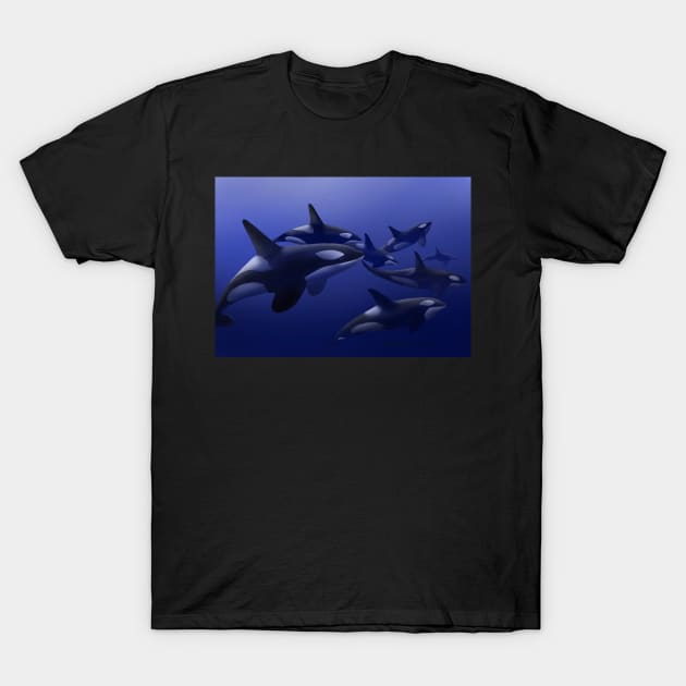 Orcinus Orca T-Shirt by dtipaints